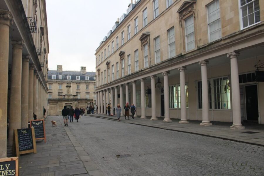 Bath: Bridgerton Filming Locations Walking Tour with Music - How the tour mixes production talk with Bath history