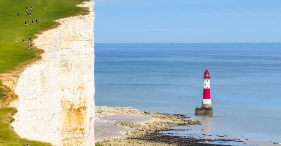 From Brighton: Seven Sisters and South Downs Tour - Long Man of Wilmington: a Neolithic giant on the Downs