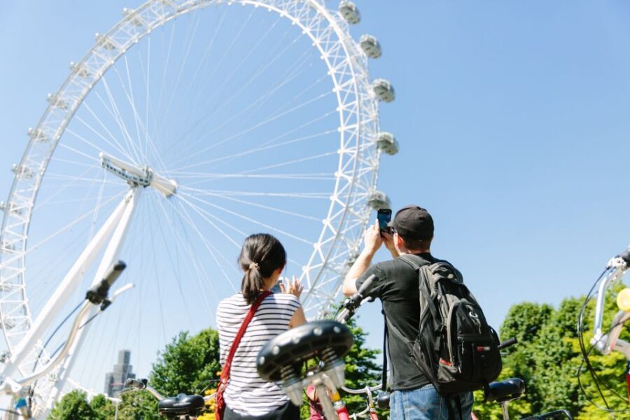 London: City Highlights Guided Bike Tour - Riding past the Houses of Parliament and Big Ben
