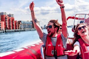 London: River Thames Speed Boat Tour - The 50-minute route: London Eye, then past Parliament to Docklands