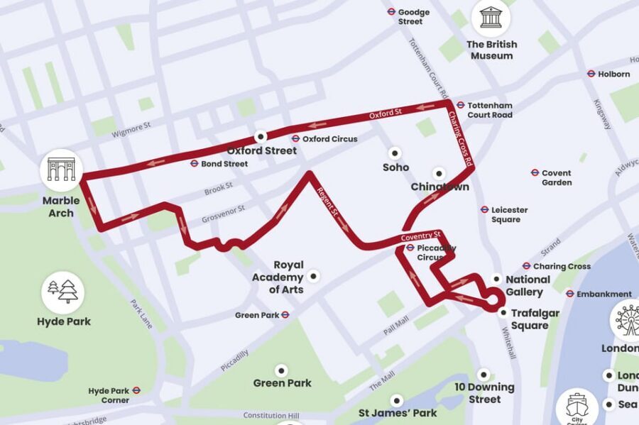 London: Tootbus Christmas Lights Tour incl walking tours - Tootbus Top-Deck View: Christmas Lights, Minimal Planning