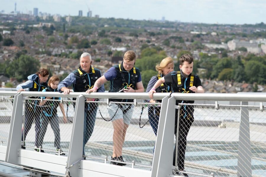 London: Tottenham Hotspur Stadium Skywalk Experience - The descent, de-kit, and the Tottenham Experience Shop finish