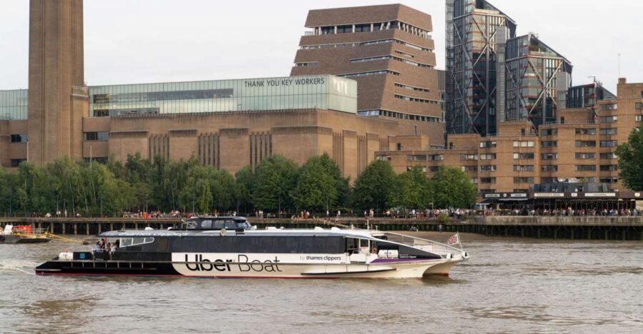 London: Uber Boat Single Trip and London Cable Car - Where You Board the Boat: 18 Piers Between Battersea and Barking