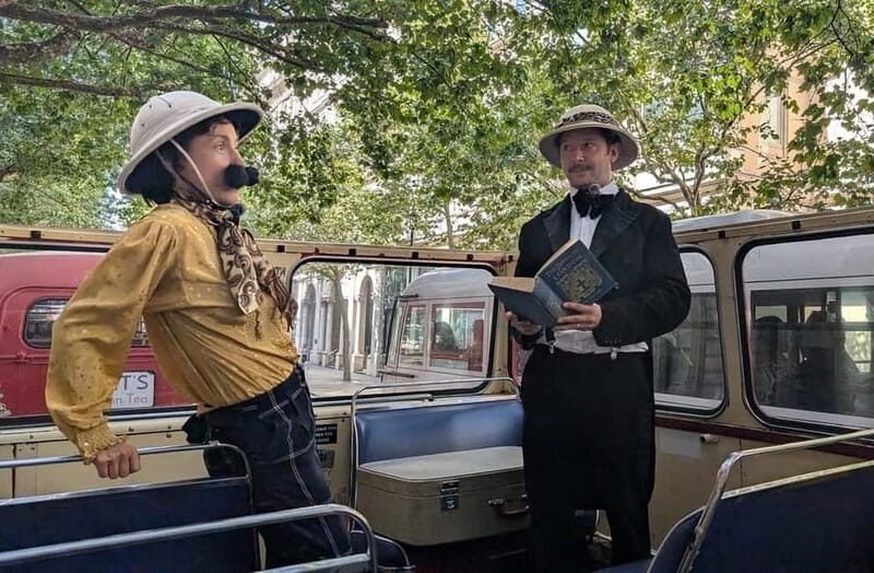 London Vintage Bus Tour: Live Comedy Sightseeing Show - Comfort and audio: open-top fun with real-world weather