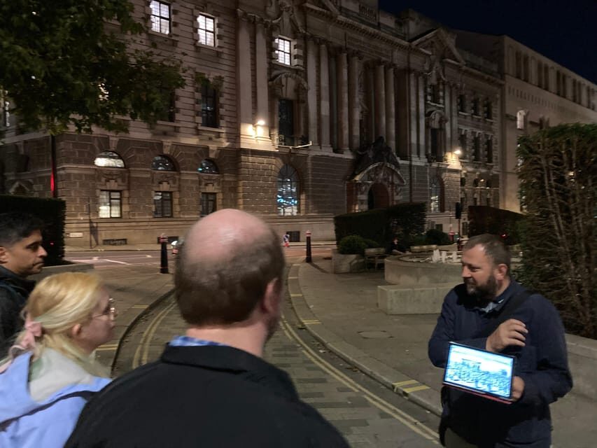 London's Ghosts & Gruesome Past Nighttime Walking Tour - St Bartholomew the Great (900 years old) and the graveyard atmosphere that changes the mood