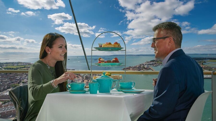 Portsmouth: Spinnaker Tower High Tea in the Clouds - At your table: sandwiches, fruit scones, and unlimited tea or coffee